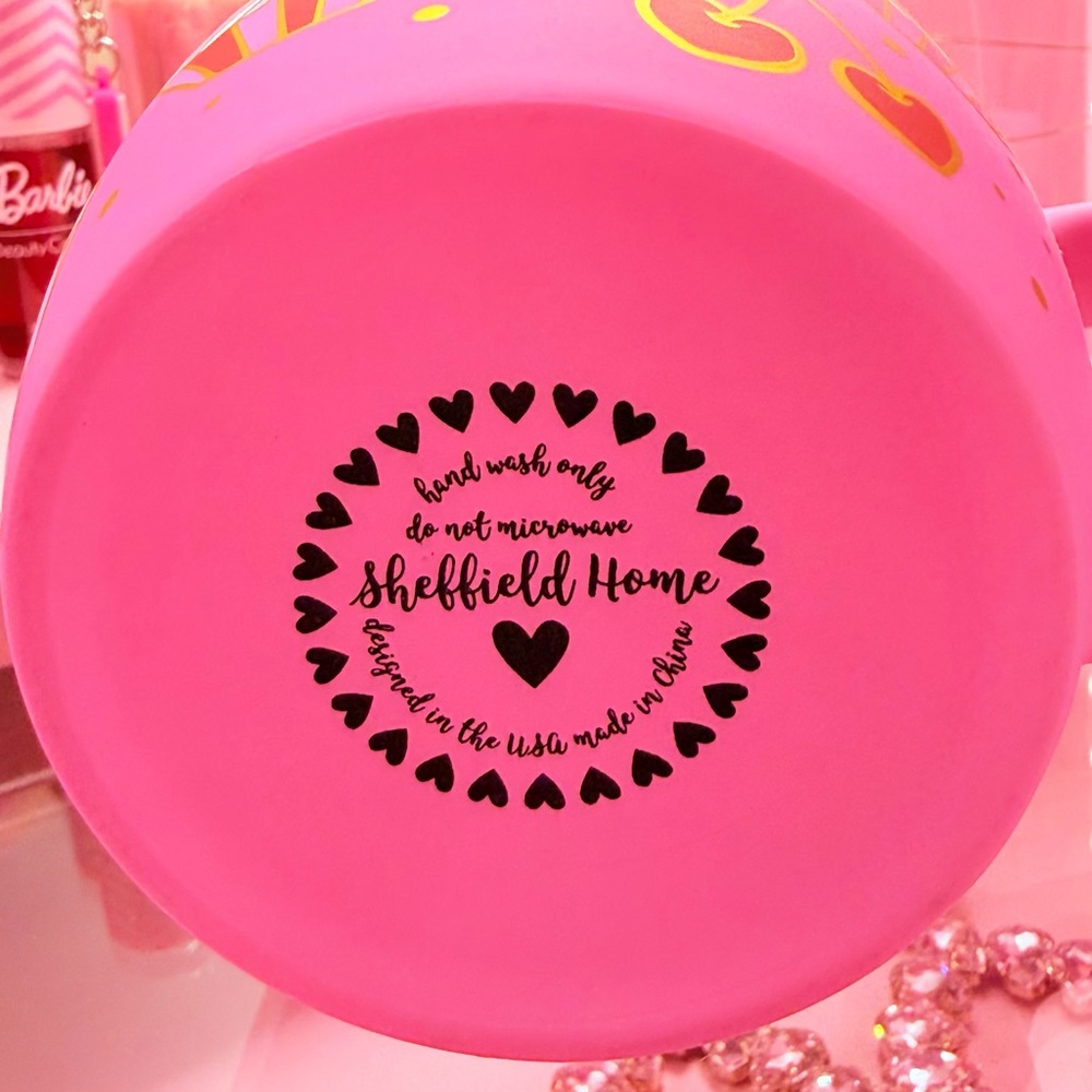 Pink Cupcake & Cherry Ceramic Mug Sweet Dessert Design Coffee Cup - Picture 4 of 4